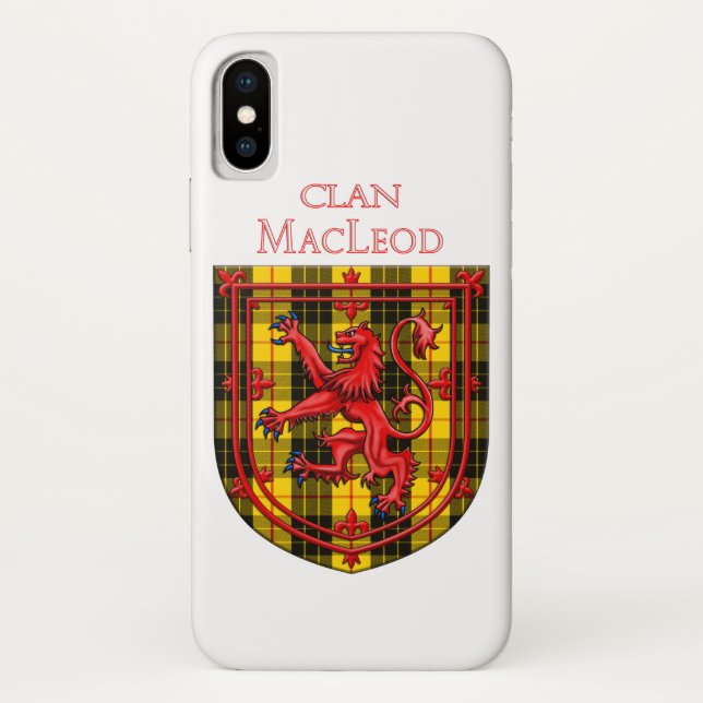 MacLeod Tartan Scottish Plaid Lion Rampant Case-Mate iPhone Case (Back)