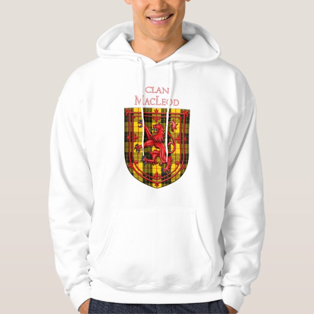 MacLeod Tartan Scottish Plaid Lion Rampant Hoodie (Front)