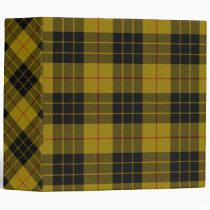 MacLeod tartan yellow black plaid Binder