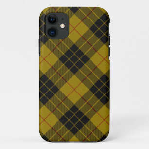 MacLeod tartan yellow black plaid iPhone 11 Case