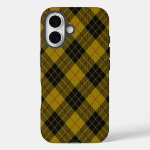 MacLeod tartan yellow black plaid iPhone 16 Case