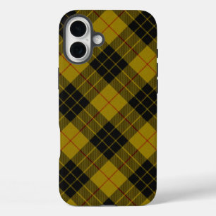 MacLeod tartan yellow black plaid iPhone 16 Plus Case