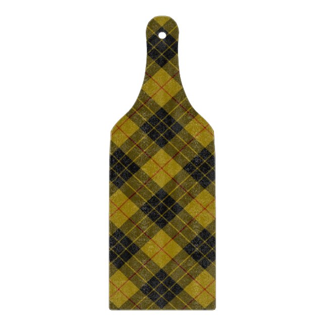 MacLeod tartan yellow black plaid Cutting Board (Front)