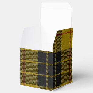 MacLeod tartan yellow black plaid Favor Box