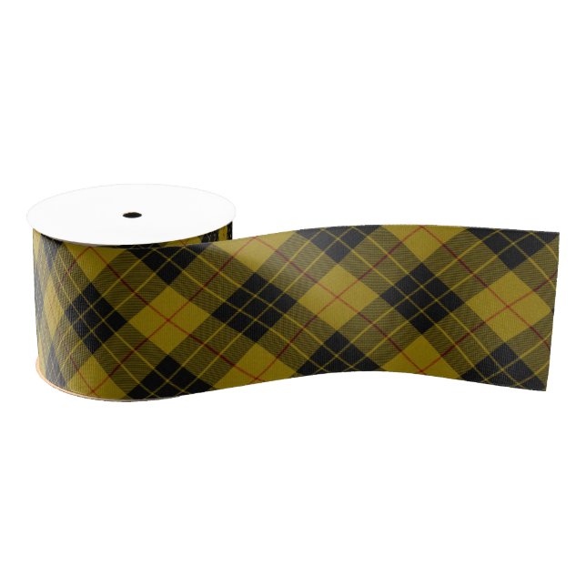 MacLeod tartan yellow black plaid Grosgrain Ribbon (Spool)