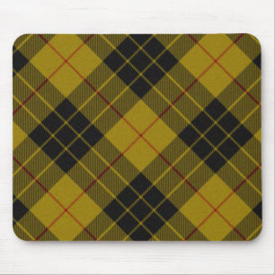 MacLeod tartan yellow black plaid Mouse Pad
