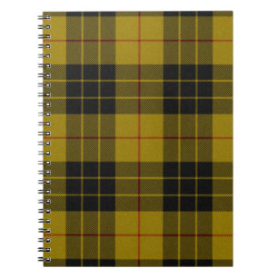 MacLeod tartan yellow black plaid Notebook