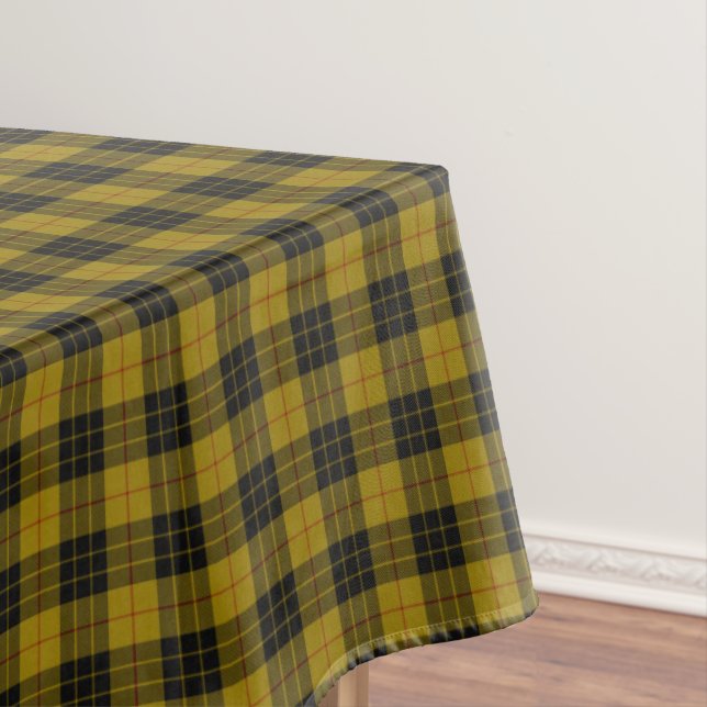 MacLeod tartan yellow black plaid Tablecloth (In Situ)