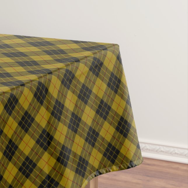 MacLeod tartan yellow black plaid Tablecloth (In Situ)