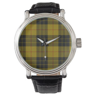 MacLeod tartan yellow black plaid Watch