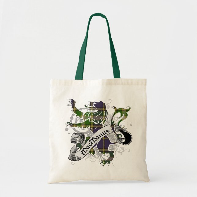 MacManus Tartan Lion Tote Bag (Front)