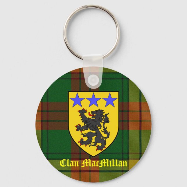 MacMillan Tartan Coat of Arms Keychain (Front)