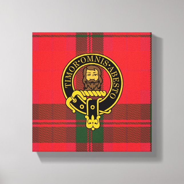 Macnab Scottish Crest and Tartan Canvas print (Front)