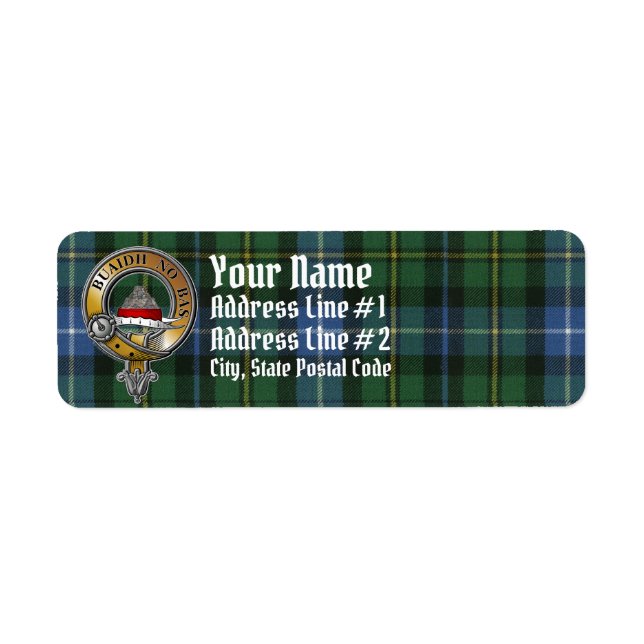 MacNeil-Barra Tartan & Badge (Devant)
