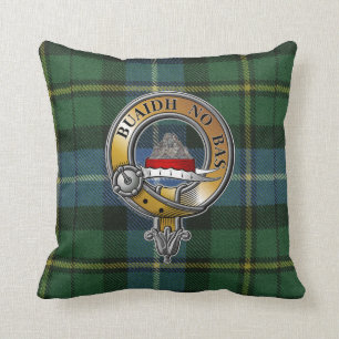MacNeil-Barra Tartan & Badge Throw Pillow
