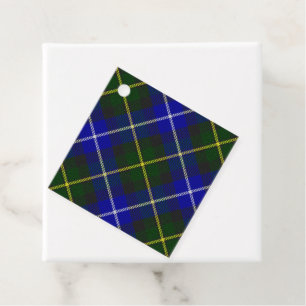 Macneil of Barra tartan blue green plaid Favour Tags