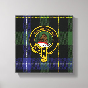 Macneil Scottish Crest and Tartan Canvas print