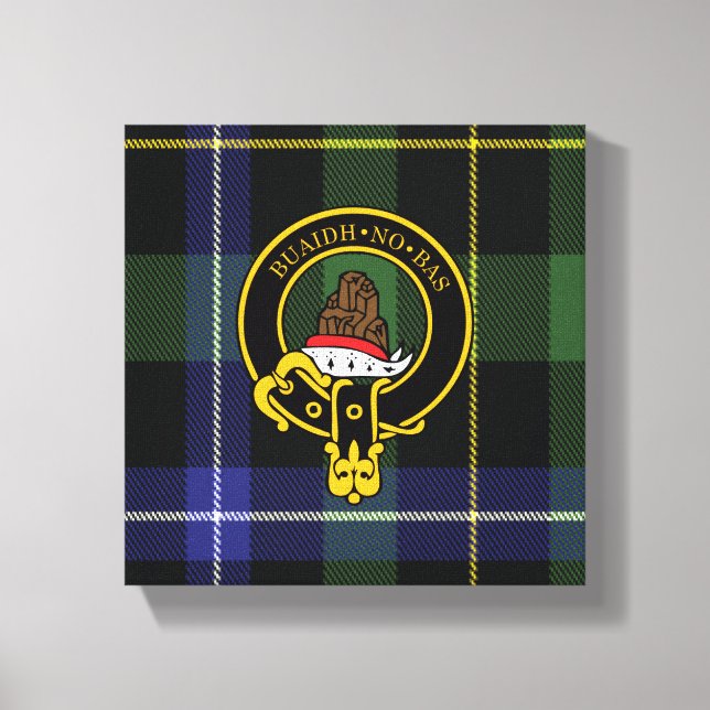 Macneil Scottish Crest and Tartan Canvas print (Front)