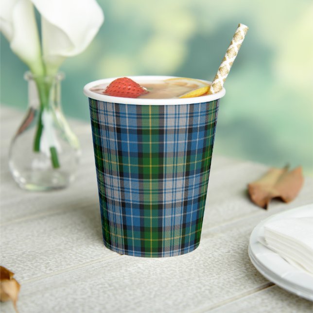 MacNeil Tartan Plaid Paper Cups (Insitu)