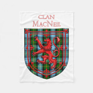 MacNeil Tartan Scottish Plaid Lion Rampant Fleece Blanket