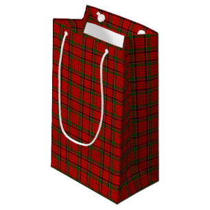 MacNicol tartan red green plaid Large Gift Bag