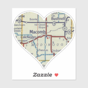 Macomb Illinois Vintage Map