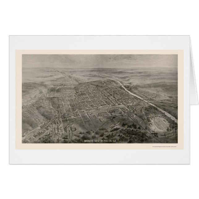 Macon, carte panoramique de GA - 1912 (Devant horizontal)