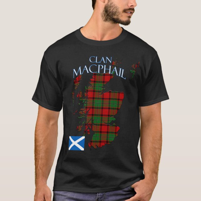 MacPhail Scottish Clan Tartan Scotland T-Shirt (Front)