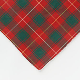 MacPhee Clan Red and Green Tartan Fleece Blanket