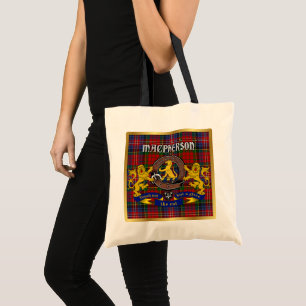 Macpherson Clan Badge & Tartan Tote Bag