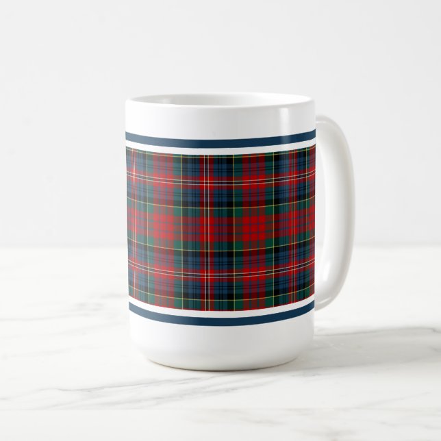 MacPherson Clan Tartan Coffee Mug (Front Right)