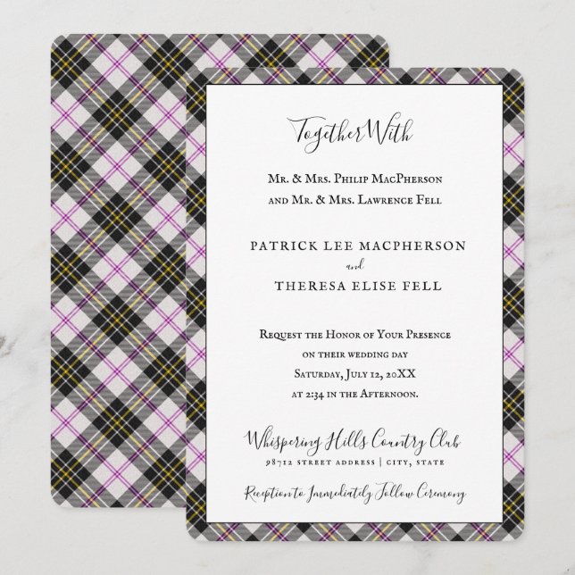 MacPherson Clan Tartan Scottish Plaid Invitation (Front/Back)