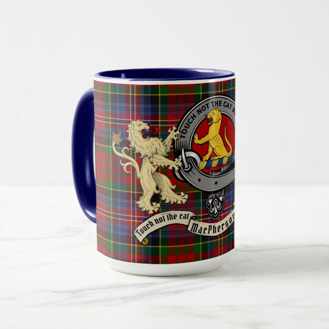 MacPherson/McPherson Badge & Tartan Personalized  Mug (Front Left)