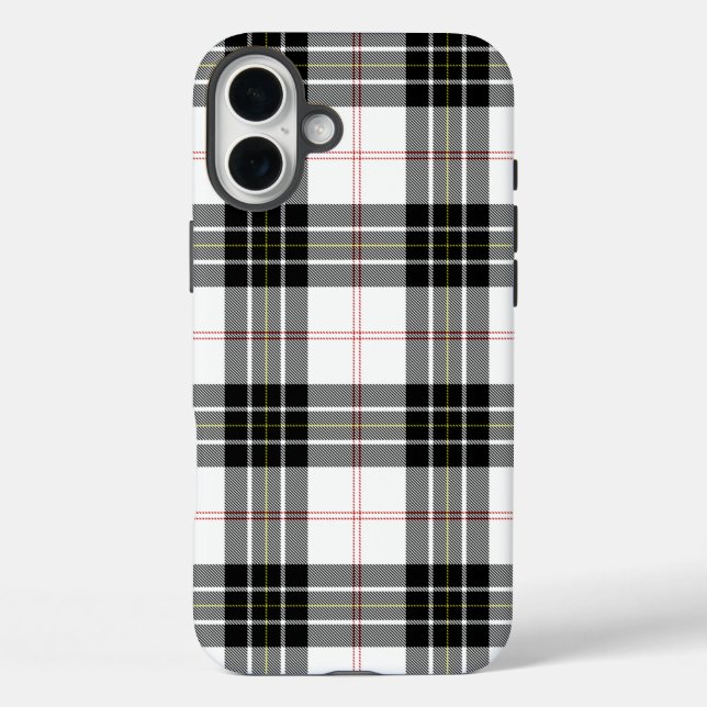 MacPherson tartan black white plaid Case-Mate iPhone Case (Back)
