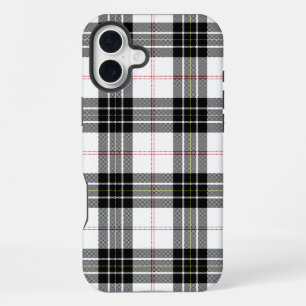 MacPherson tartan black white plaid iPhone 16 Plus Case