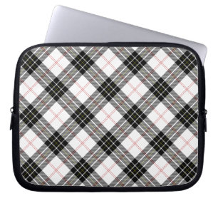 MacPherson tartan black white plaid Laptop Sleeve