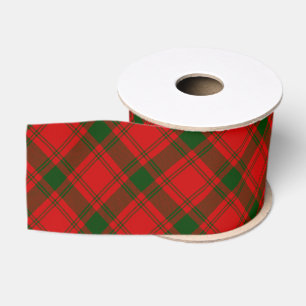 MacQuarrie tartan red green plaid Grosgrain Ribbon