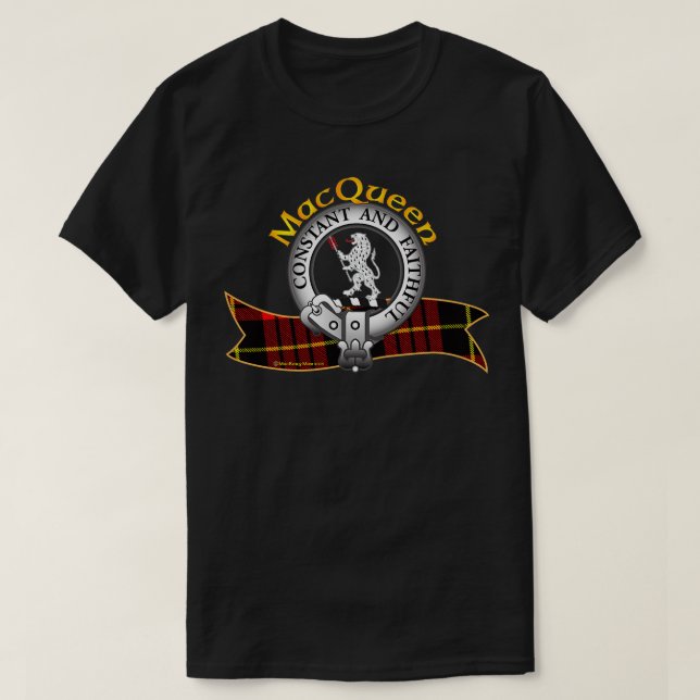 MacQueen Clan Tartan Crest Moto Pullover (Design devant)