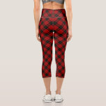 MacQueen Tartan Red and Black Plaid Capri Leggings<br><div class="desc">MacQueen Clan Tartan Red and Black Plaid</div>