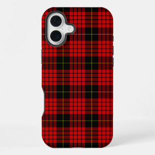 MacQueen Tartan Red and Black Plaid iPhone 16 Plus Case