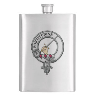 MacRae Crest Badge Hip Flask