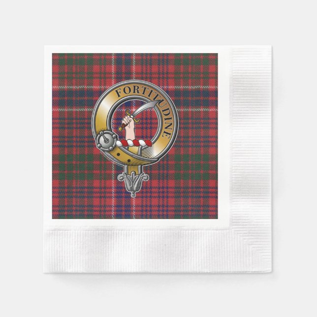 MacRae Tartan & Badge Napkin (Front)
