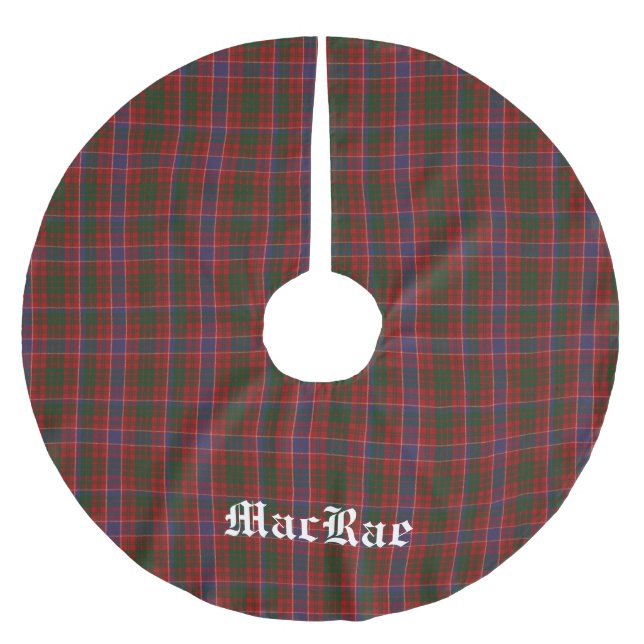 MacRae Tartan Plaid Tree Skirt (Front)