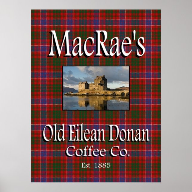 MacRae's Old Eilean Donan Coffee Co. Poster (Front)