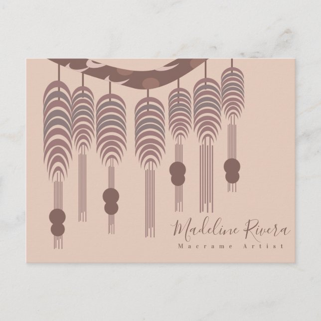 Macrame Artist Handmade Designer Artist Business Postcard (Front)