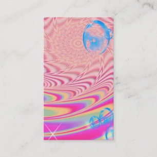 MACRAME'- Colorful Abstract Image of Fractal Art - Business Card