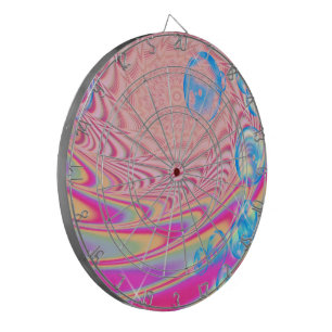 MACRAME'- Colourful Abstract Image of Fractal Art  Dartboard