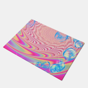 MACRAME'- Colourful Abstract Image of Fractal Art Doormat