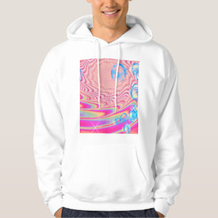 MACRAME'- Colourful Abstract Image of Fractal Art Hoodie