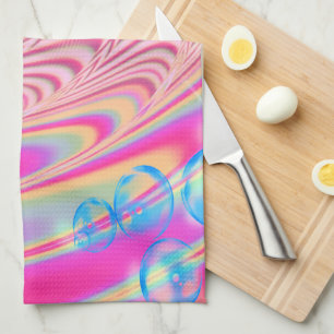 MACRAME'- Colourful Abstract Image of Fractal Art  Kitchen Towel
